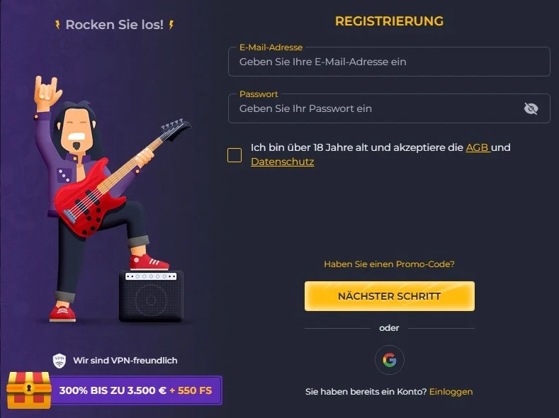 Rolling Slots Casino Registrieren